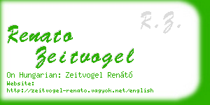 renato zeitvogel business card
